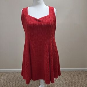 torrid Red Textured Square Neck Mini Dress